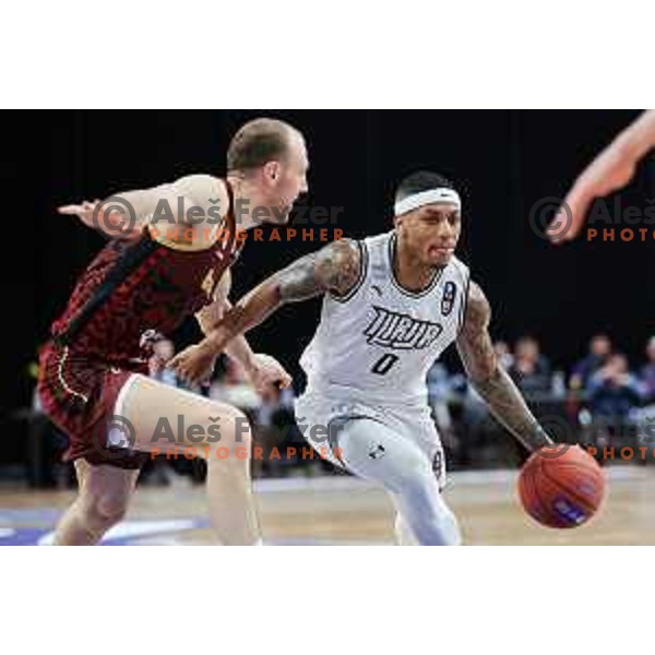 in action during second match of the Final of ABA 2 League 2024/25 basketball match between Iliriija and Bosna Visit Sarajevo in Hala Tivoli, Ljubljana, Slovenia on May 7, 2025. Photo: Filip Barbalic