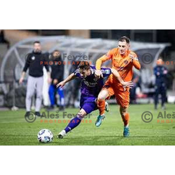 in action during Prva liga Telemach football match between Maribor and Celje in Ljudski vrt, Maribor, Slovenia on May 7, 2025. Photo: Jure Banfi