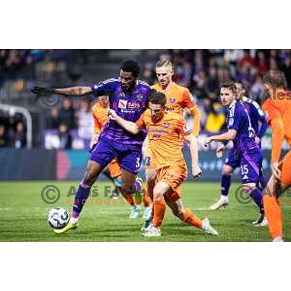 in action during Prva liga Telemach football match between Maribor and Celje in Ljudski vrt, Maribor, Slovenia on May 7, 2025. Photo: Jure Banfi