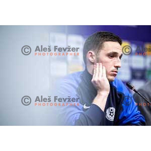 Tamar Svetlin at the press conference after Prva liga Telemach football match between Maribor and Celje in Ljudski vrt, Maribor, Slovenia on May 7, 2025. Photo: Jure Banfi