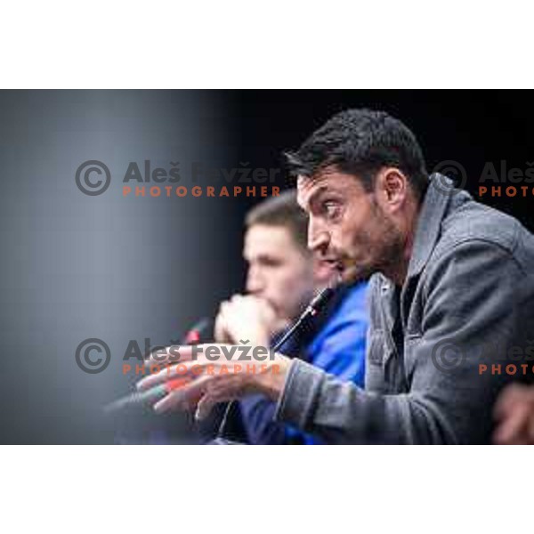 Albert Riera, head coach of Celje at the press conference after Prva liga Telemach football match between Maribor and Celje in Ljudski vrt, Maribor, Slovenia on May 7, 2025. Photo: Jure Banfi