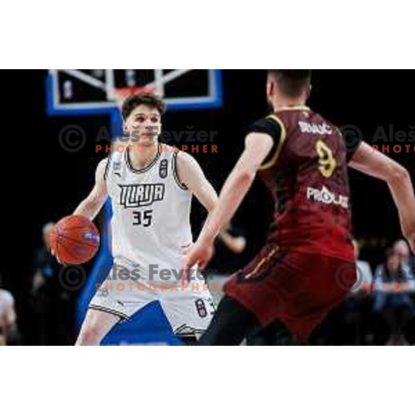 in action during second match of the Final of ABA 2 League 2024/25 basketball match between Iliriija and Bosna Visit Sarajevo in Hala Tivoli, Ljubljana, Slovenia on May 7, 2025. Photo: Filip Barbalic