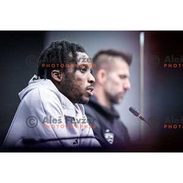 Sheyi Ojo at the press conference after Prva liga Telemach football match between Maribor and Celje in Ljudski vrt, Maribor, Slovenia on May 7, 2025. Photo: Jure Banfi
