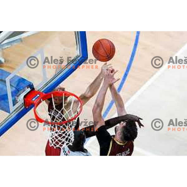 Kur Malith Jockuch of Ilirija in action during The Final of ABA 2 League basketball match between Ilirija (SLO) and Bosna Visit Sarajevo (BiH) in Tivoli Hall, Ljubljana, Slovenia on May 7, 2025