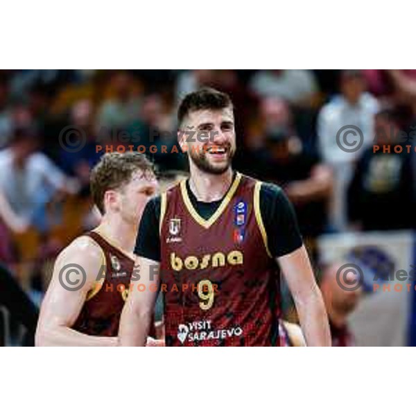 during The Final of ABA 2 League basketball match between Ilirija (SLO) and Bosna Visit Sarajevo (BiH) in Tivoli Hall, Ljubljana, Slovenia on May 7, 2025