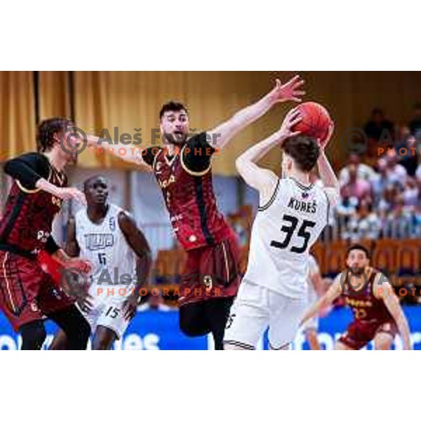 during The Final of ABA 2 League basketball match between Ilirija (SLO) and Bosna Visit Sarajevo (BiH) in Tivoli Hall, Ljubljana, Slovenia on May 7, 2025