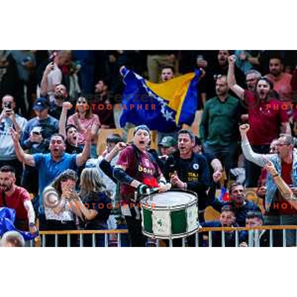 during The Final of ABA 2 League basketball match between Ilirija (SLO) and Bosna Visit Sarajevo (BiH) in Tivoli Hall, Ljubljana, Slovenia on May 7, 2025