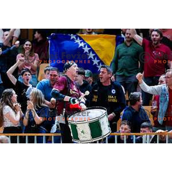during The Final of ABA 2 League basketball match between Ilirija (SLO) and Bosna Visit Sarajevo (BiH) in Tivoli Hall, Ljubljana, Slovenia on May 7, 2025