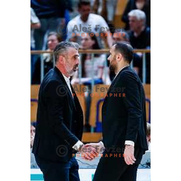Stipe Modric, head coach of Ilirija during The Final of ABA 2 League 2024/2025 basketball match between Ilirija (SLO) and Bosna Visit Sarajevo (BiH) in Tivoli Hall, Ljubljana, Slovenia on May 7, 2025
