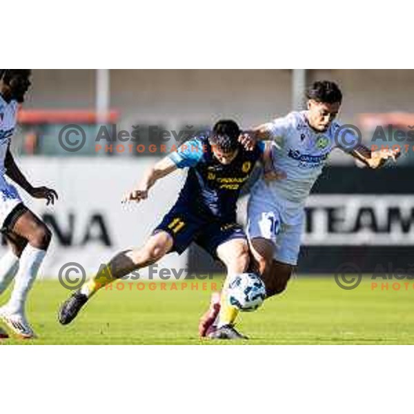 Svit Seslar in action during Prva liga Telemach football match between Celje and Koper in Stadion z’dezele, Celje, Slovenia on May 10, 2025. Photo: Jure Banfi
