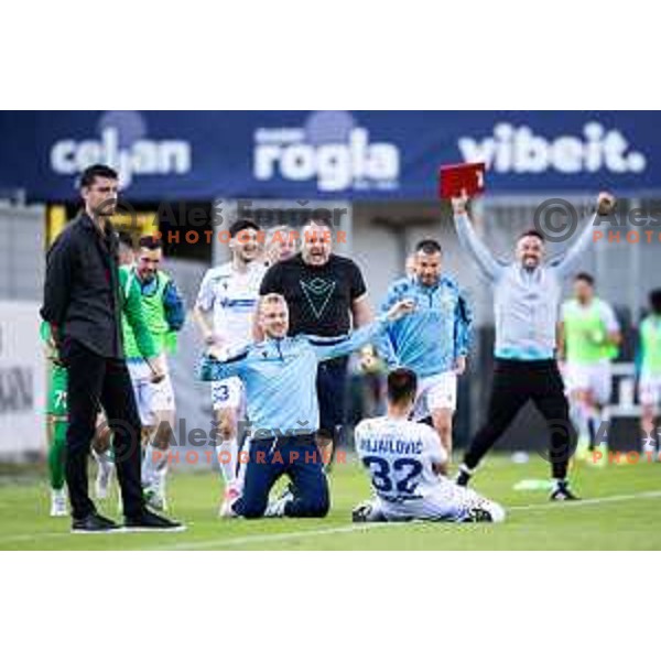 in action during Prva liga Telemach football match between Celje and Koper in Stadion z’dezele, Celje, Slovenia on May 10, 2025. Photo: Jure Banfi