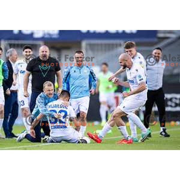 in action during Prva liga Telemach football match between Celje and Koper in Stadion z’dezele, Celje, Slovenia on May 10, 2025. Photo: Jure Banfi