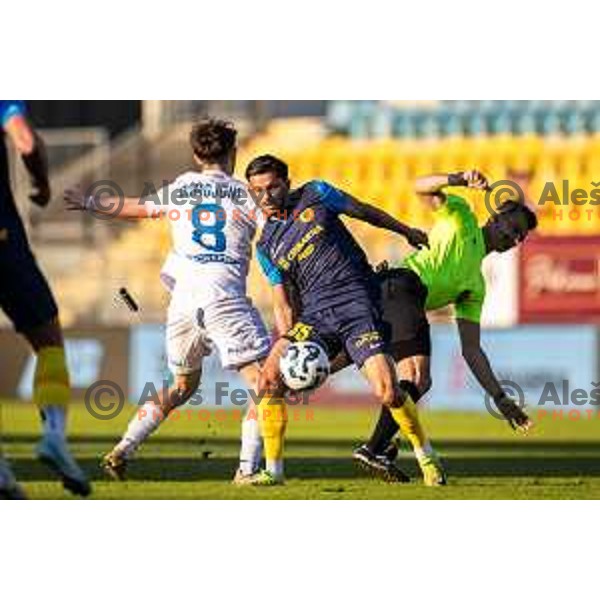 in action during Prva liga Telemach football match between Celje and Koper in Stadion z’dezele, Celje, Slovenia on May 10, 2025. Photo: Jure Banfi