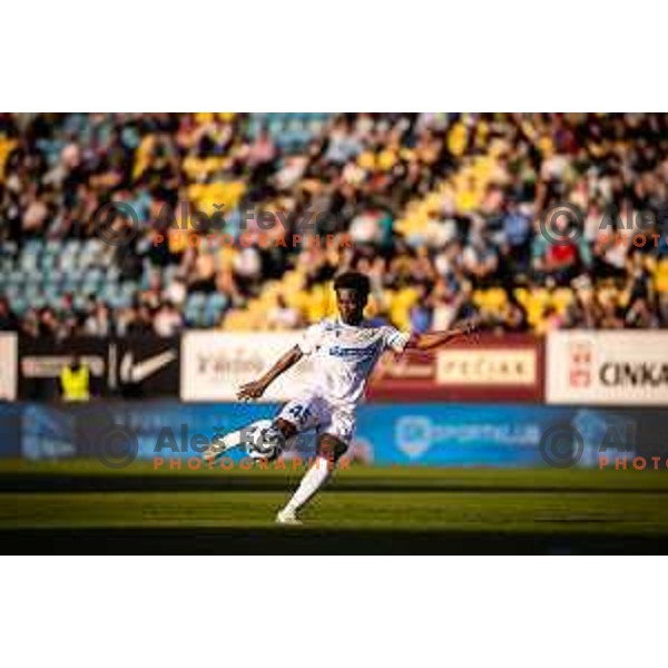 Isaac Matondo in action during Prva liga Telemach football match between Celje and Koper in Stadion z’dezele, Celje, Slovenia on May 10, 2025. Photo: Jure Banfi