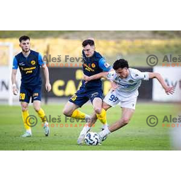 in action during Prva liga Telemach football match between Celje and Koper in Stadion z’dezele, Celje, Slovenia on May 10, 2025. Photo: Jure Banfi