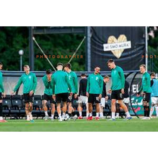 in action during Prva liga Telemach 2024/2025 football match between Mura and Olimpija in Murska Sobota, Slovenia on May 10, 2025