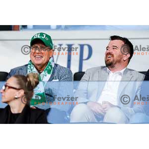 in action during Prva liga Telemach 2024/2025 football match between Mura and Olimpija in Murska Sobota, Slovenia on May 10, 2025