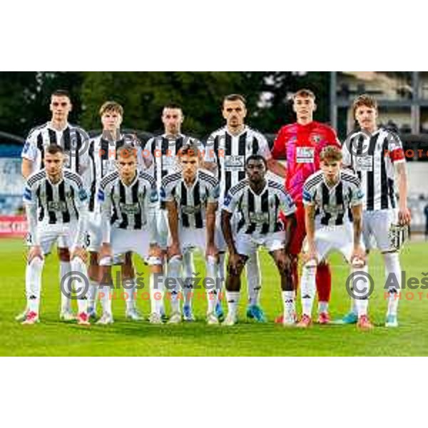 in action during Prva liga Telemach 2024/2025 football match between Mura and Olimpija in Murska Sobota, Slovenia on May 10, 2025