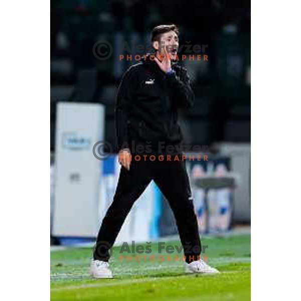 in action during Prva liga Telemach 2024/2025 football match between Mura and Olimpija in Murska Sobota, Slovenia on May 10, 2025