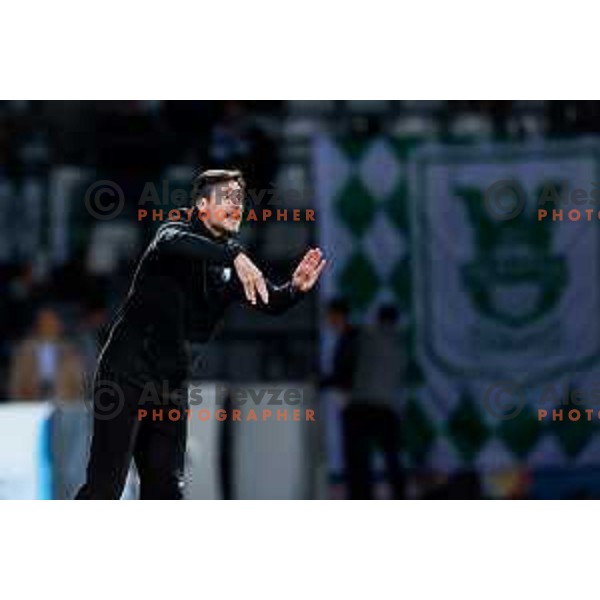 in action during Prva liga Telemach 2024/2025 football match between Mura and Olimpija in Murska Sobota, Slovenia on May 10, 2025
