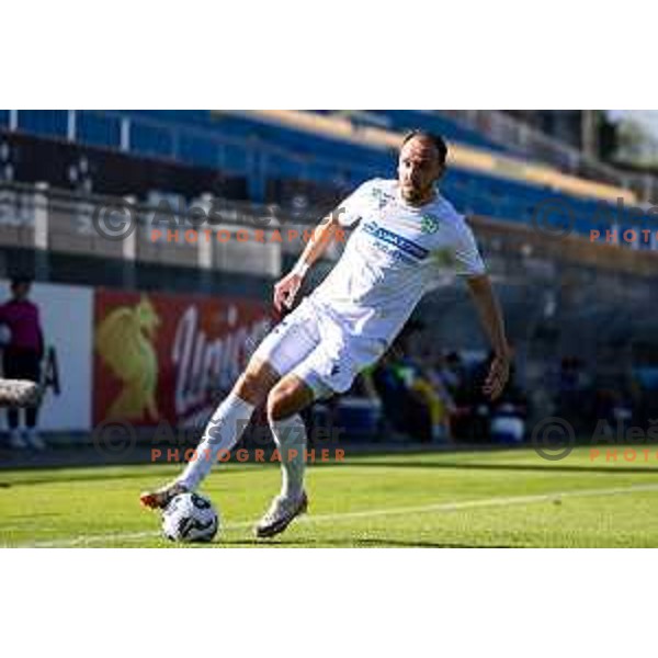 Denis Popovic in action during Prva liga Telemach football match between Celje and Koper in Stadion z’dezele, Celje, Slovenia on May 10, 2025. Photo: Jure Banfi