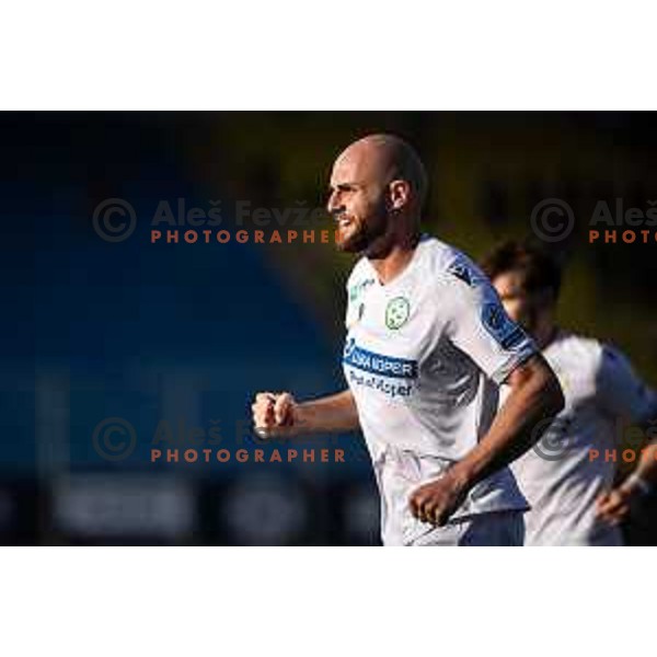 Dominik Ivkic celebrates goal during Prva liga Telemach football match between Celje and Koper in Stadion z’dezele, Celje, Slovenia on May 10, 2025. Photo: Jure Banfi