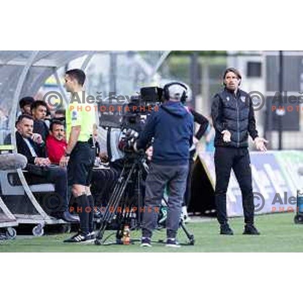 Milan Andelkovic, head coach of Primorje during Prva liga Telemach football match between Maribor and Primorje in Ljudski vrt, Maribor, Slovenia on May 11, 2025. Photo: Jure Banfi