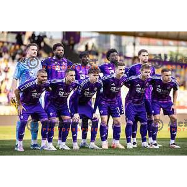 Team Maribor starting eleven during Prva liga Telemach football match between Maribor and Primorje in Ljudski vrt, Maribor, Slovenia on May 11, 2025. Photo: Jure Banfi