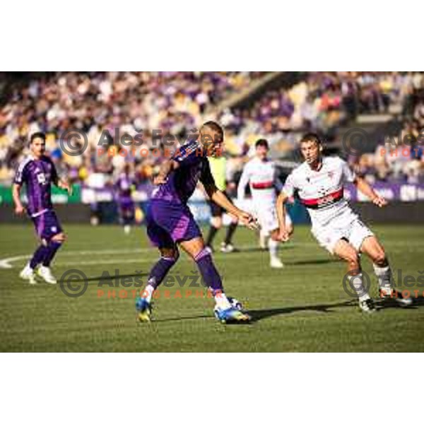 Benjamin Tetteh in action during Prva liga Telemach football match between Maribor and Primorje in Ljudski vrt, Maribor, Slovenia on May 11, 2025. Photo: Jure Banfi