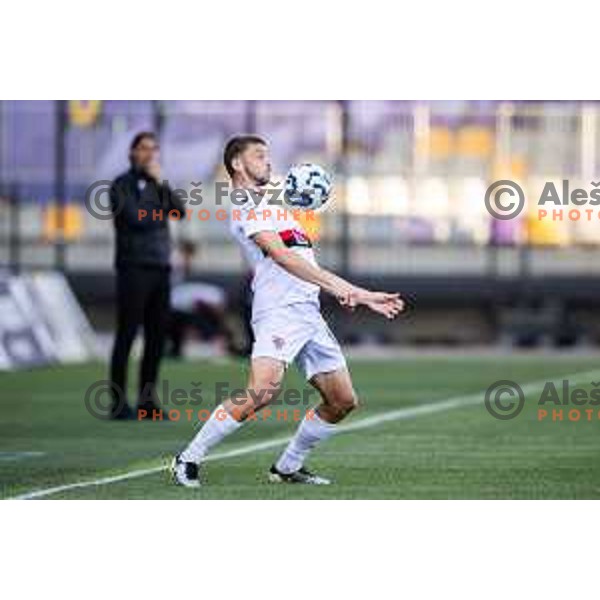 in action during Prva liga Telemach football match between Maribor and Primorje in Ljudski vrt, Maribor, Slovenia on May 11, 2025. Photo: Jure Banfi
