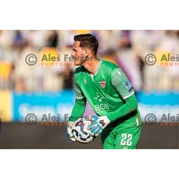 Tony Macan in action during Prva liga Telemach football match between Maribor and Primorje in Ljudski vrt, Maribor, Slovenia on May 11, 2025. Photo: Jure Banfi
