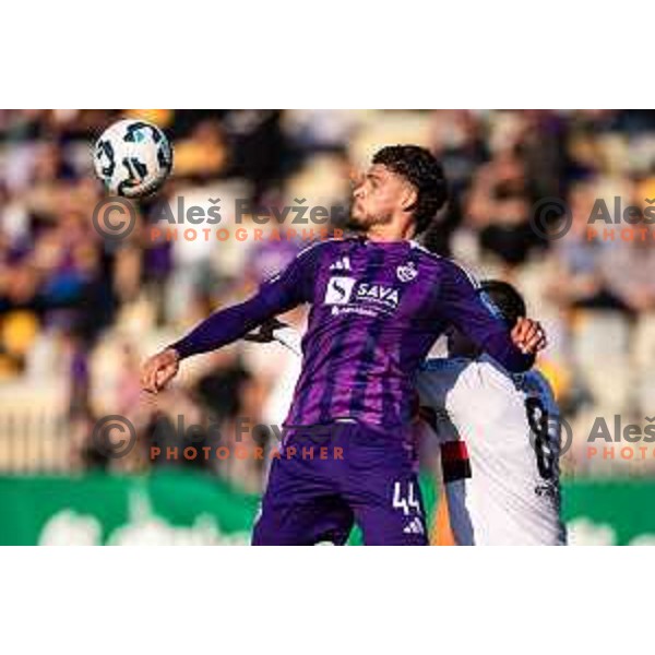 Omar Rekik in action during Prva liga Telemach football match between Maribor and Primorje in Ljudski vrt, Maribor, Slovenia on May 11, 2025. Photo: Jure Banfi
