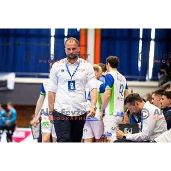 Uros Zorman during Euro Men 2026 Qualifiers handball match between Slovenia and Estonia in Golovec Hall, Celje, Slovenia on May 11, 2025