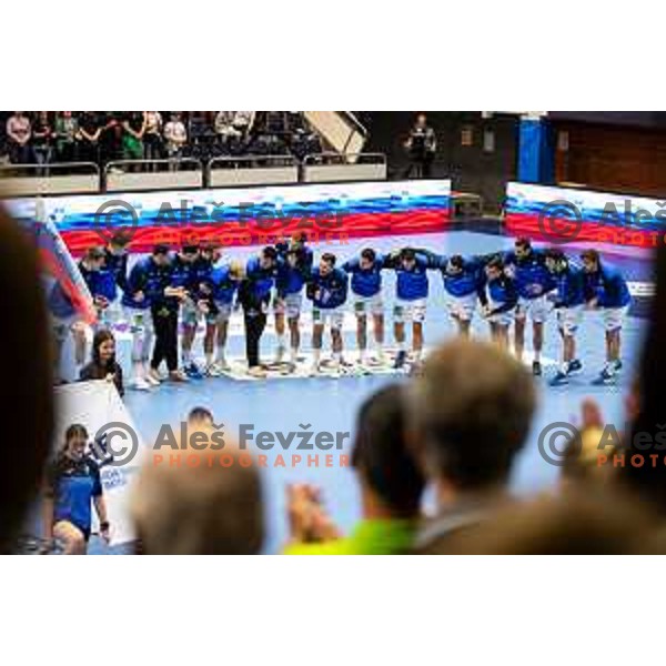 during Euro Men 2026 Qualifiers handball match between Slovenia and Estonia in Golovec Hall, Celje, Slovenia on May 11, 2025