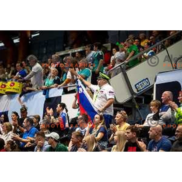 during Euro Men 2026 Qualifiers handball match between Slovenia and Estonia in Golovec Hall, Celje, Slovenia on May 11, 2025
