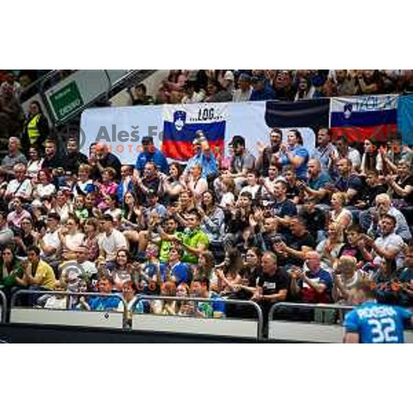 during Euro Men 2026 Qualifiers handball match between Slovenia and Estonia in Golovec Hall, Celje, Slovenia on May 11, 2025