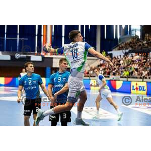 Tadej Kljun during Euro Men 2026 Qualifiers handball match between Slovenia and Estonia in Golovec Hall, Celje, Slovenia on May 11, 2025