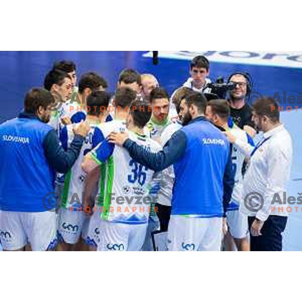during Euro Men 2026 Qualifiers handball match between Slovenia and Estonia in Golovec Hall, Celje, Slovenia on May 11, 2025