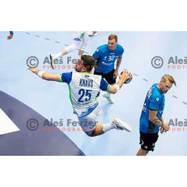 Uros Knavs during Euro Men 2026 Qualifiers handball match between Slovenia and Estonia in Golovec Hall, Celje, Slovenia on May 11, 2025