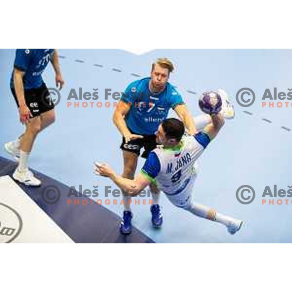 Mitja Janc during Euro Men 2026 Qualifiers handball match between Slovenia and Estonia in Golovec Hall, Celje, Slovenia on May 11, 2025