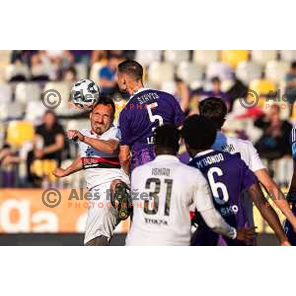 Tilen Klemencic in action during Prva liga Telemach football match between Maribor and Primorje in Ljudski vrt, Maribor, Slovenia on May 11, 2025. Photo: Jure Banfi