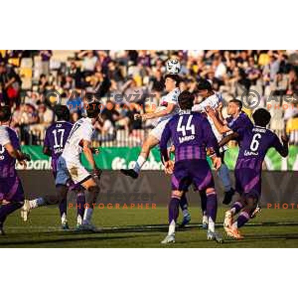 in action during Prva liga Telemach football match between Maribor and Primorje in Ljudski vrt, Maribor, Slovenia on May 11, 2025. Photo: Jure Banfi