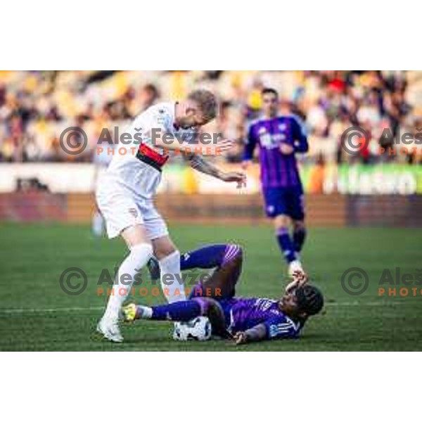 in action during Prva liga Telemach football match between Maribor and Primorje in Ljudski vrt, Maribor, Slovenia on May 11, 2025. Photo: Jure Banfi