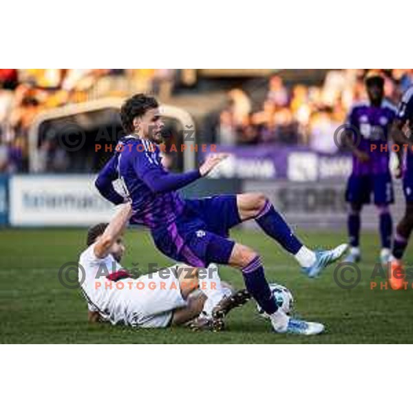 Omar Rekik in action during Prva liga Telemach football match between Maribor and Primorje in Ljudski vrt, Maribor, Slovenia on May 11, 2025. Photo: Jure Banfi