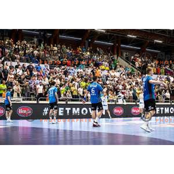 during Euro Men 2026 Qualifiers handball match between Slovenia and Estonia in Golovec Hall, Celje, Slovenia on May 11, 2025