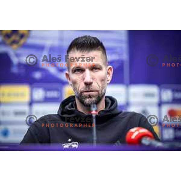 Bostjan Cesar, head coach of Maribor at the press conference after Prva liga Telemach football match between Maribor and Primorje in Ljudski vrt, Maribor, Slovenia on May 11, 2025. Photo: Jure Banfi