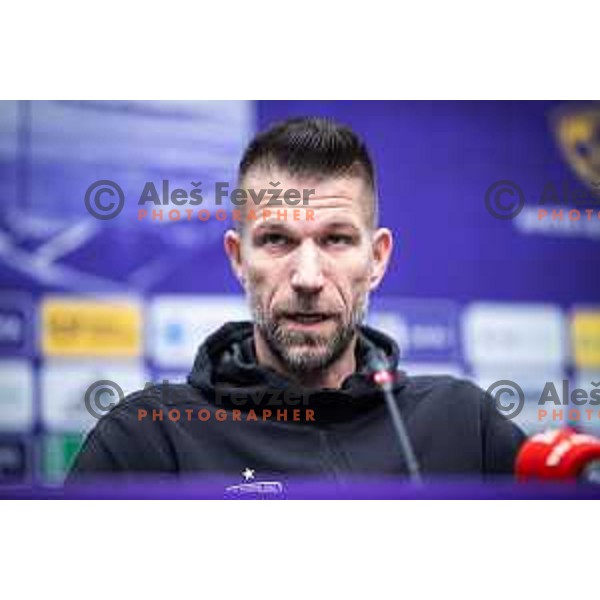 Bostjan Cesar, head coach of Maribor at the press conference after Prva liga Telemach football match between Maribor and Primorje in Ljudski vrt, Maribor, Slovenia on May 11, 2025. Photo: Jure Banfi