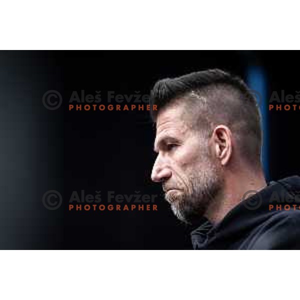 Bostjan Cesar, head coach of Maribor at the press conference after Prva liga Telemach football match between Maribor and Primorje in Ljudski vrt, Maribor, Slovenia on May 11, 2025. Photo: Jure Banfi