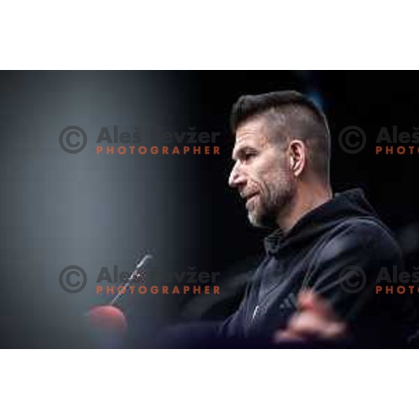 Bostjan Cesar, head coach of Maribor at the press conference after Prva liga Telemach football match between Maribor and Primorje in Ljudski vrt, Maribor, Slovenia on May 11, 2025. Photo: Jure Banfi