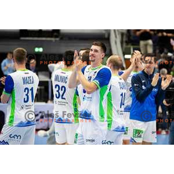 Tadej Kljun during Euro Men 2026 Qualifiers handball match between Slovenia and Estonia in Golovec Hall, Celje, Slovenia on May 11, 2025